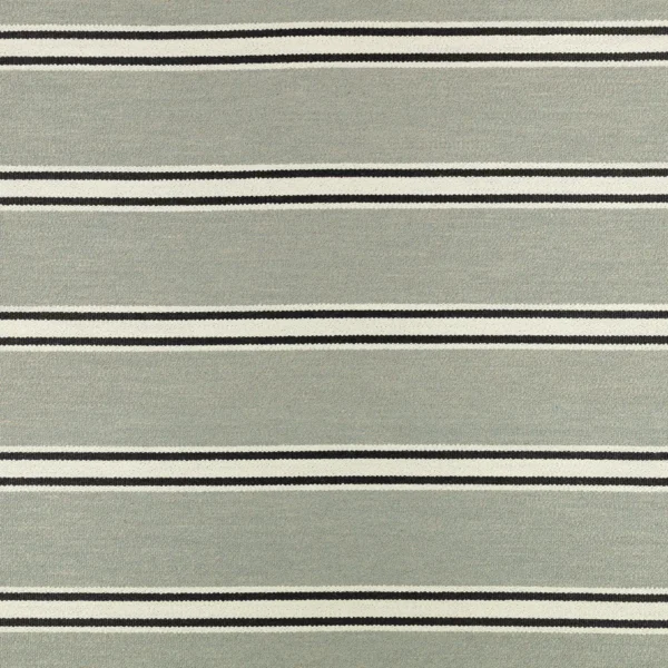 Omba Fabric - Seaglass by black-grey striped woolen fabric from Romo