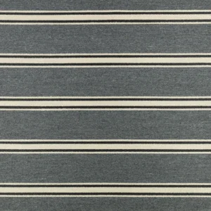 black-grey striped woolen fabric from Romo