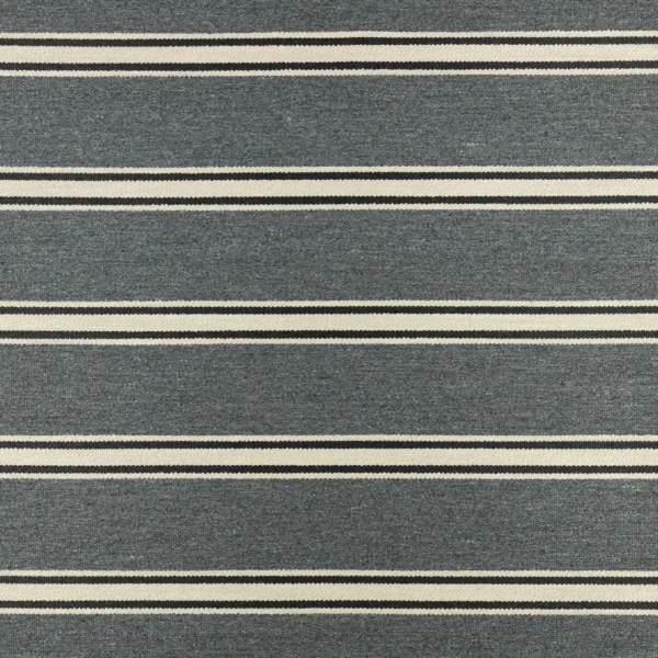 Omba Fabric - Blueberry by black-grey striped woolen fabric from Romo
