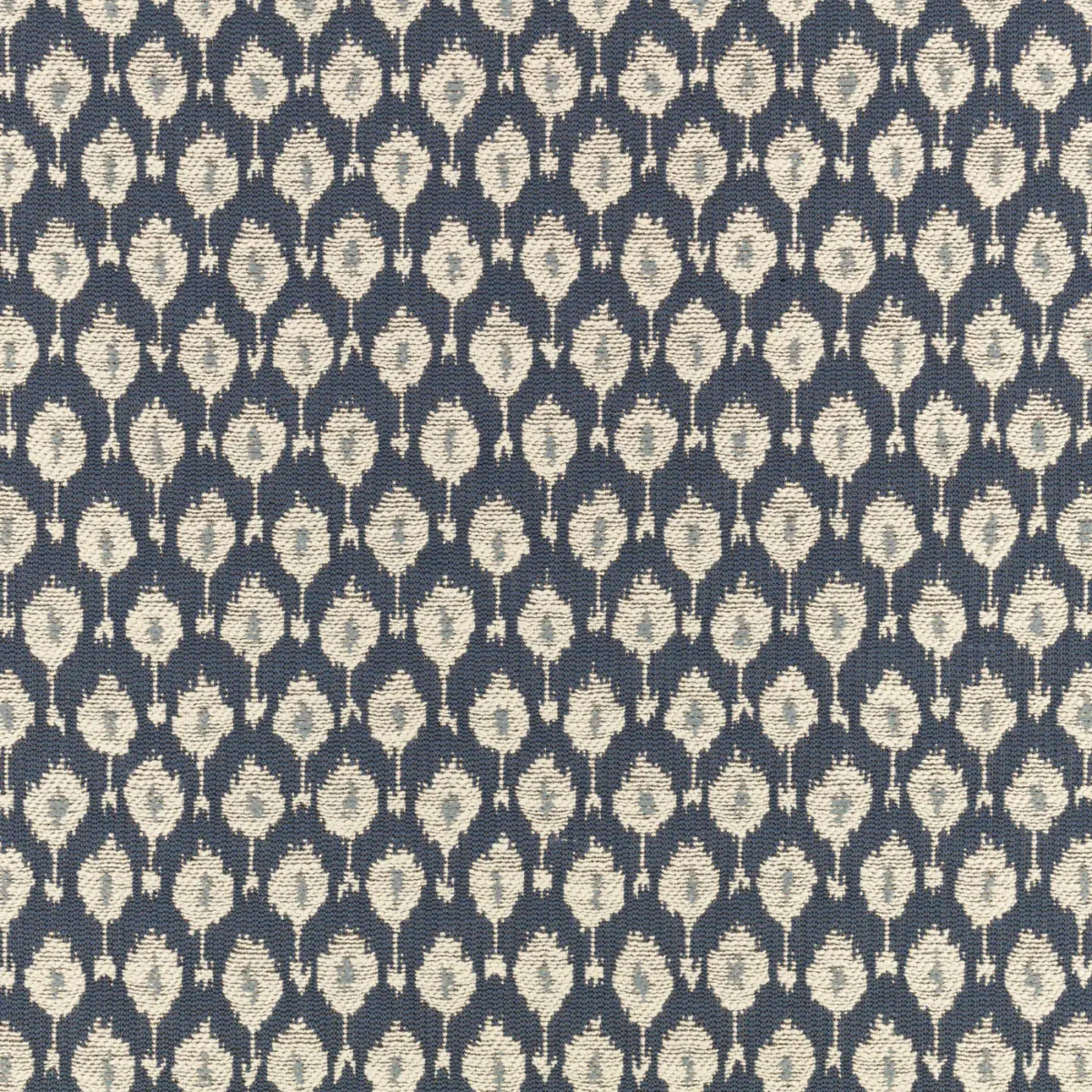 Otillo Fabric - Navy by blue spotted woven fabric from Romo