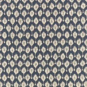 blue spotted woven fabric from Romo