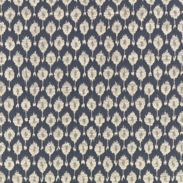 blue spotted woven fabric from Romo