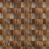 brown geometric embroideried fabric from Romo