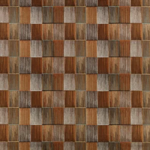 brown geometric embroideried fabric from Romo