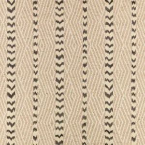 brown striped embroideried fabric from Romo