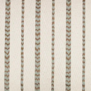 neutral striped embroideried fabric from Romo
