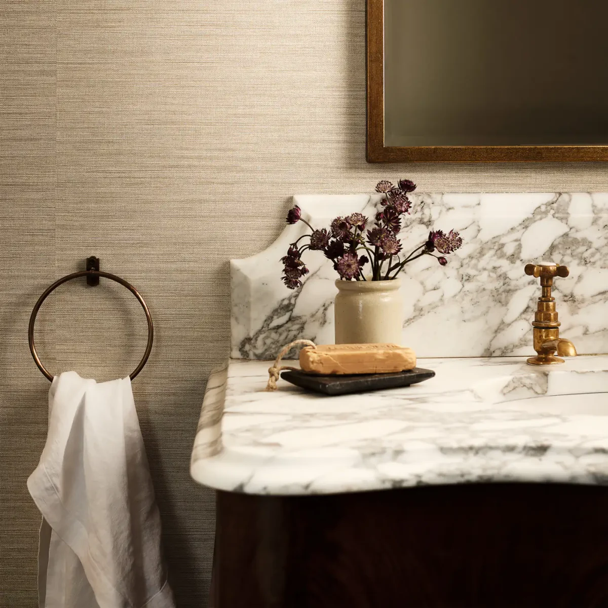 Ciro Abaca Embossed Wallpaper from Romo Otillo Wallpapers collection - brown plain