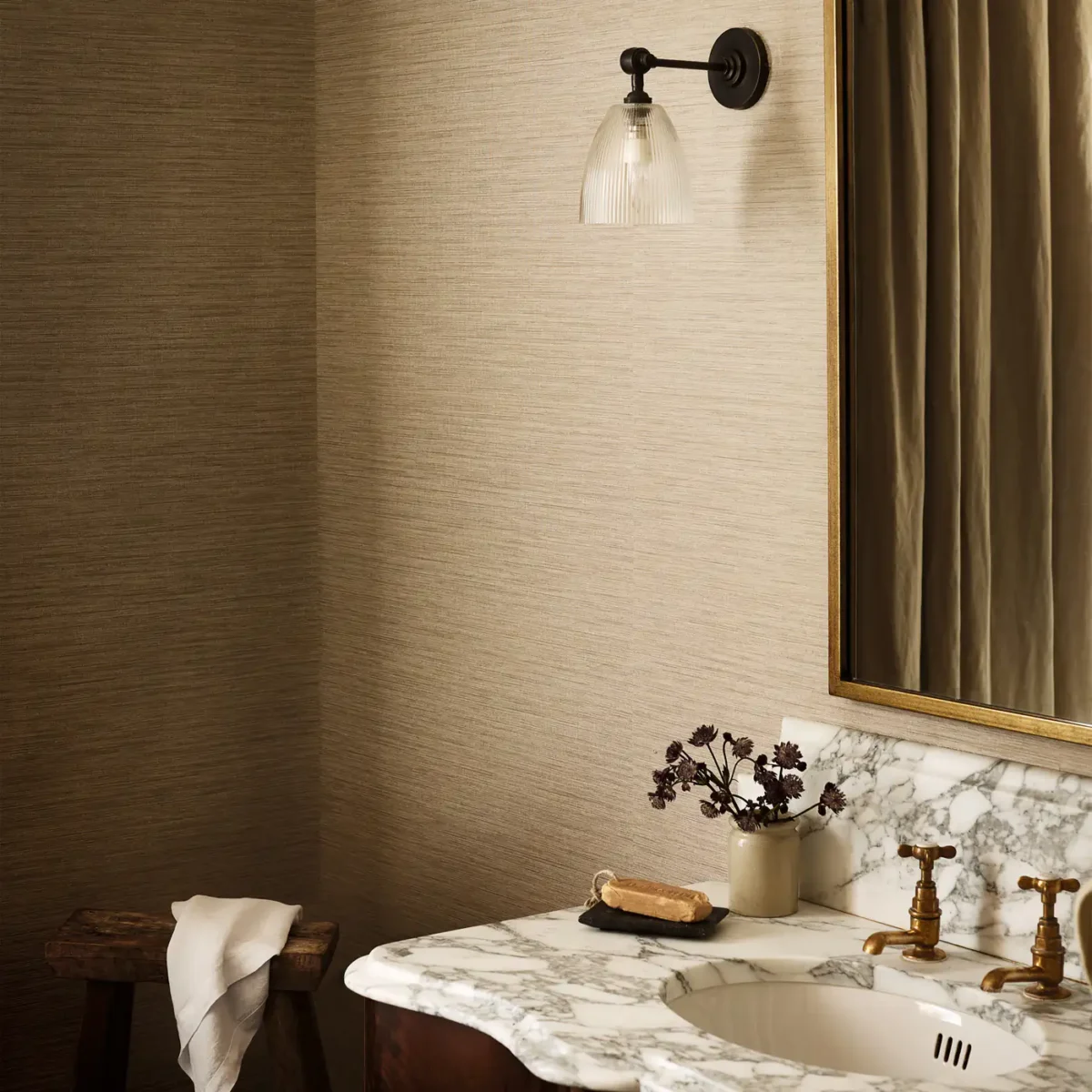 Ciro Abaca Embossed Wallpaper from Romo Otillo Wallpapers collection - brown plain