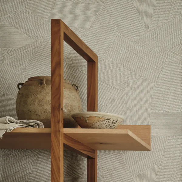 Zenya Wallpaper from Romo Otillo Wallpapers collection - black-grey geometric