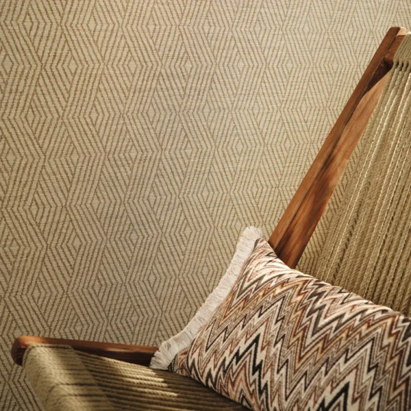 Nyla Wallpaper - Tawny by Nyla Wallpaper from Romo Otillo Wallpapers collection - yellow geometric