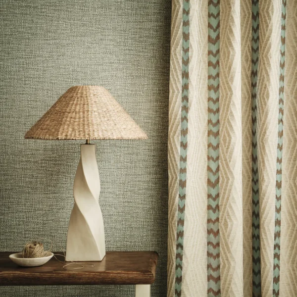 Tali Wallpaper - Watermint by Tali Wallpaper from Romo Otillo Wallpapers collection - black-grey plain
