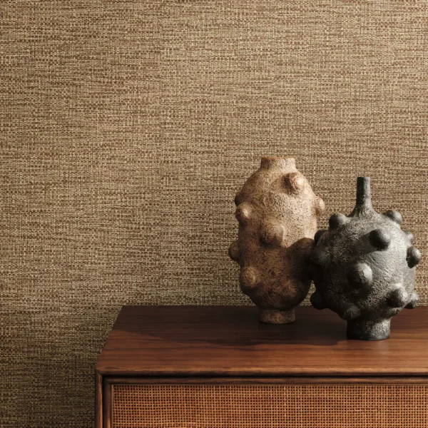 Tali Wallpaper - Cinnamon by Tali Wallpaper from Romo Otillo Wallpapers collection - orange plain