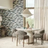 Manzu Wallpaper from Romo Otillo Wallpapers collection - blue contemporary