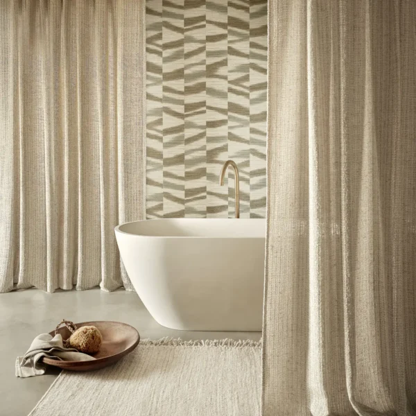 Manzu Wallpaper - Caper by Manzu Wallpaper from Romo Otillo Wallpapers collection - blue contemporary