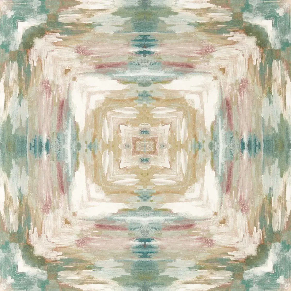 Kalia Wallpaper - Mineral / Blush by Kalia Wallpaper from Clarke & Clarke Elements Wallpapers collection - green contemporary