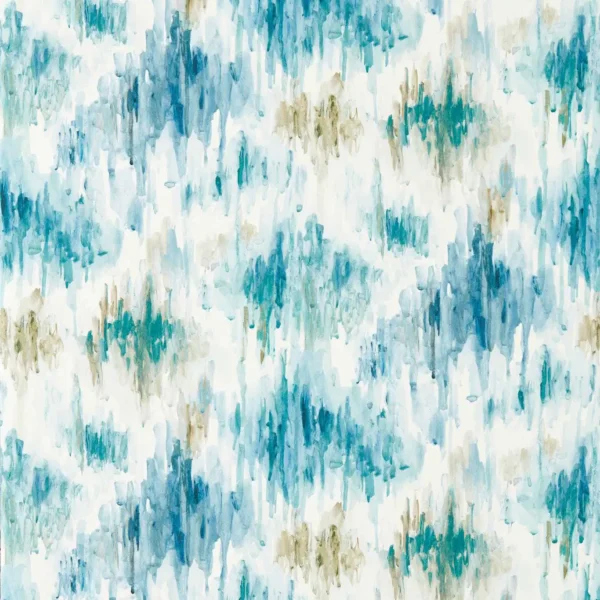 Trueno Wallpaper - Denim by Trueno Wallpaper from Clarke & Clarke Elements Wallpapers collection - blue contemporary