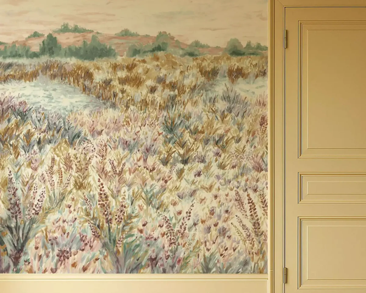 Wildbloom Wallpaper - Mineral / Blush by Wildbloom Wallpaper from Clarke & Clarke Elements Wallpapers collection - brown botanical