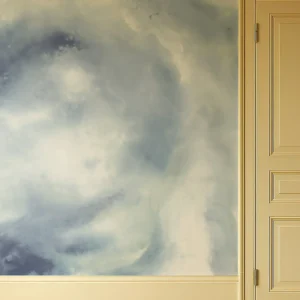 Viento Wallpaper from Clarke & Clarke Elements Wallpapers collection - blue contemporary