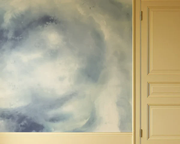 Viento Wallpaper - Ink by Viento Wallpaper from Clarke & Clarke Elements Wallpapers collection - blue contemporary