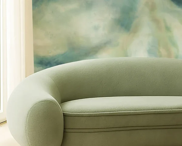 Viento Wallpaper - Azure by Viento Wallpaper from Clarke & Clarke Elements Wallpapers collection - green contemporary