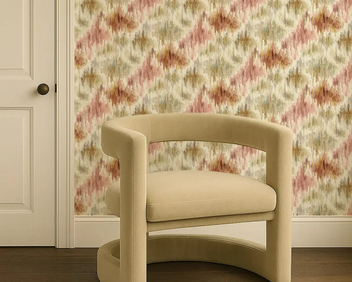 Trueno Wallpaper - Spice / Blush by Trueno Wallpaper from Clarke & Clarke Elements Wallpapers collection - pink contemporary