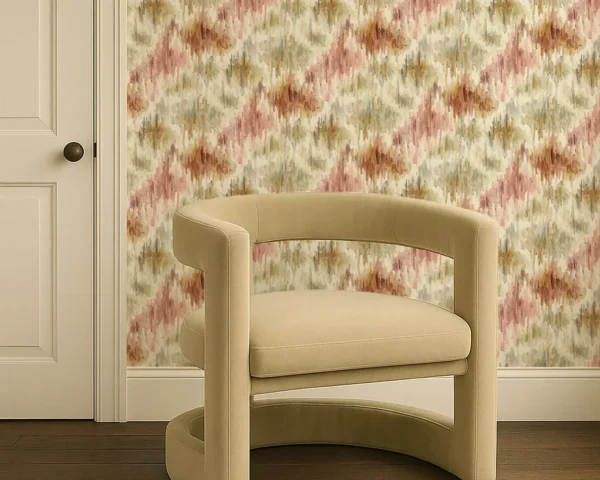 Trueno Wallpaper - Spice / Blush by Trueno Wallpaper from Clarke & Clarke Elements Wallpapers collection - pink contemporary