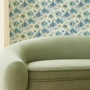 Trueno Wallpaper from Clarke & Clarke Elements Wallpapers collection - blue contemporary