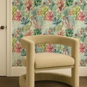 Oceana Wallpaper from Clarke & Clarke Elements Wallpapers collection - multicolour botanical
