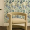 Oceana Wallpaper from Clarke & Clarke Elements Wallpapers collection - blue botanical