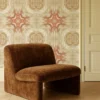 Kalia Wallpaper from Clarke & Clarke Elements Wallpapers collection - orange contemporary