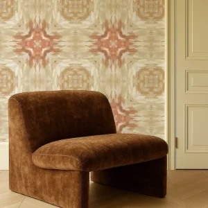 Kalia Wallpaper from Clarke & Clarke Elements Wallpapers collection - orange contemporary
