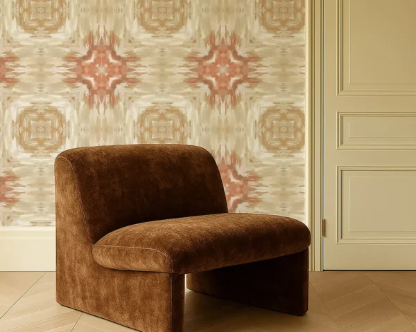 Kalia Wallpaper from Clarke & Clarke Elements Wallpapers collection - orange contemporary