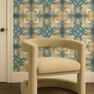 Kalia Wallpaper from Clarke & Clarke Elements Wallpapers collection - blue contemporary