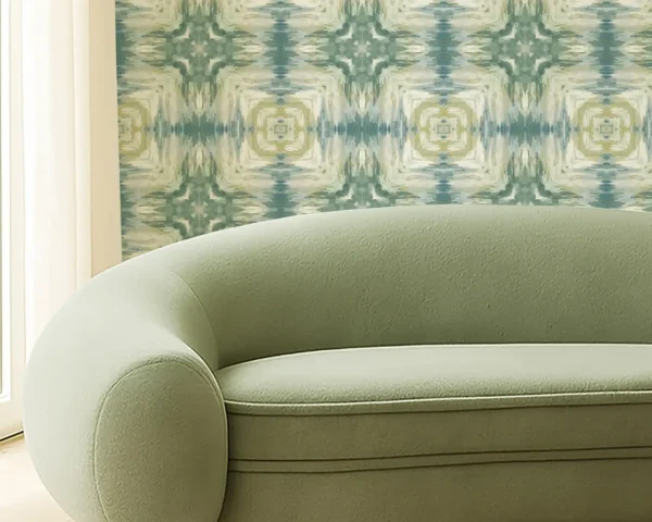 Kalia Wallpaper - Glade by Kalia Wallpaper from Clarke & Clarke Elements Wallpapers collection - blue contemporary