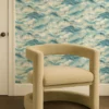 Earthscape Wallpaper from Clarke & Clarke Elements Wallpapers collection - blue contemporary