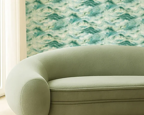 Earthscape Wallpaper from Clarke & Clarke Elements Wallpapers collection - blue contemporary