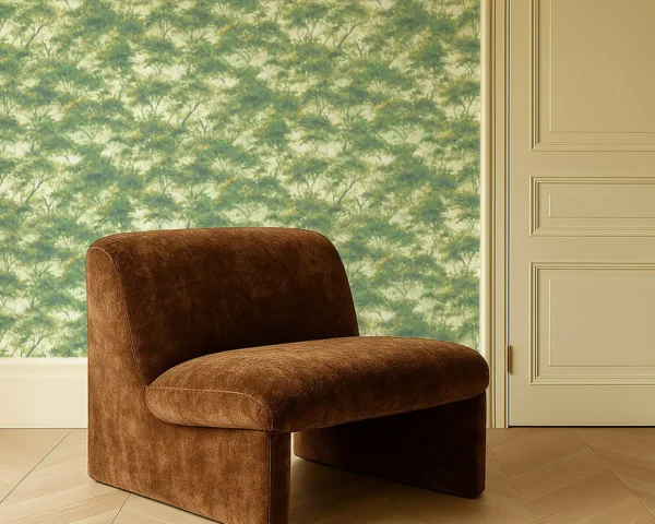 Boschetto Wallpaper - Forest by Boschetto Wallpaper from Clarke & Clarke Elements Wallpapers collection - green botanical