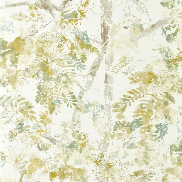 Ceiba Fabric from Harlequin Zamora Wallpapers collection - yellow botanical