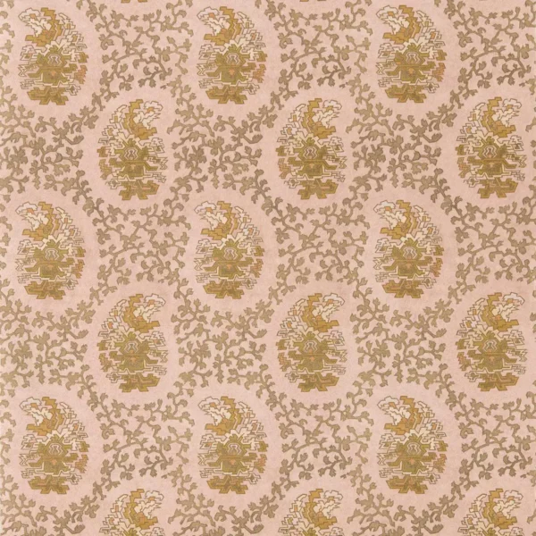 Paisley Wallpaper - Grounded by Paisley Fabric from Harlequin Zamora Wallpapers collection - pink spotted