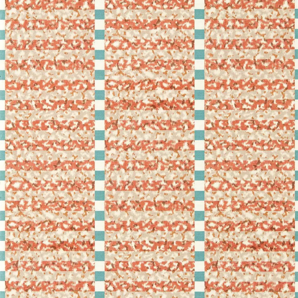 Toluca Wallpaper - Spice / Azul by Toluca Fabric from Harlequin Zamora Wallpapers collection - red striped