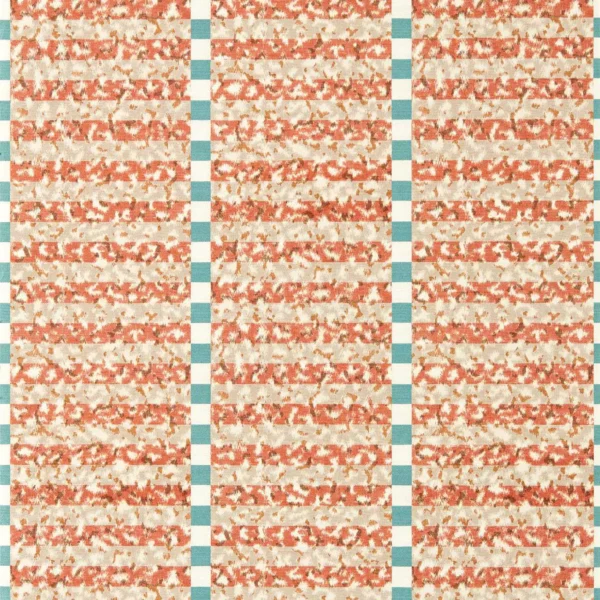 Toluca Wallpaper - Spice / Azul by Toluca Fabric from Harlequin Zamora Wallpapers collection - red striped