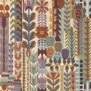 Kuparr Fabric from Harlequin Zamora Wallpapers collection - purple botanical