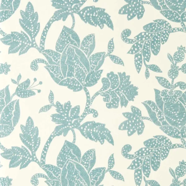 Zamora Wallpaper - Seaglass by Zamora Fabric from Harlequin Zamora Wallpapers collection - blue botanical