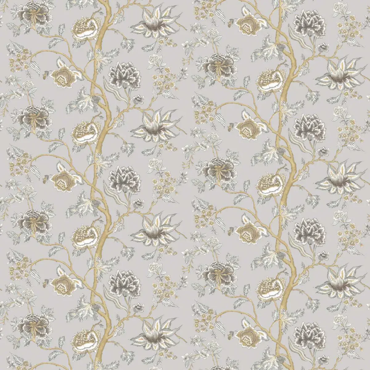 Indienne Wallpaper - Dove / Nectar by Indienne Fabric from Harlequin Zamora Wallpapers collection - purple botanical
