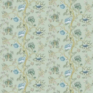 Indienne Fabric from Harlequin Zamora Wallpapers collection - green botanical
