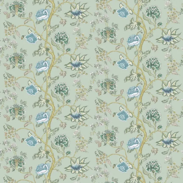 Indienne Fabric from Harlequin Zamora Wallpapers collection - green botanical