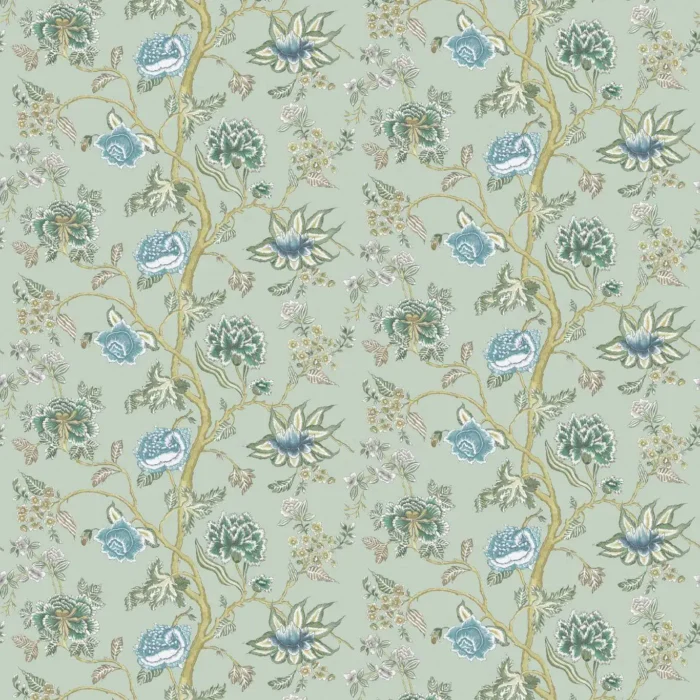 Indienne Wallpaper - Emerald / Citrine swatch