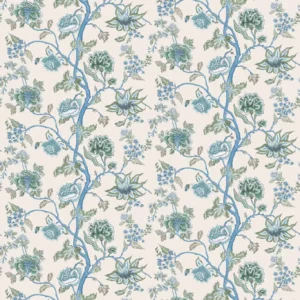 Indienne Fabric from Harlequin Zamora Wallpapers collection - blue botanical