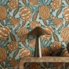 Zenith Fabric from Harlequin Zamora Wallpapers collection - red botanical