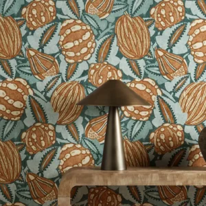 Zenith Fabric from Harlequin Zamora Wallpapers collection - red botanical